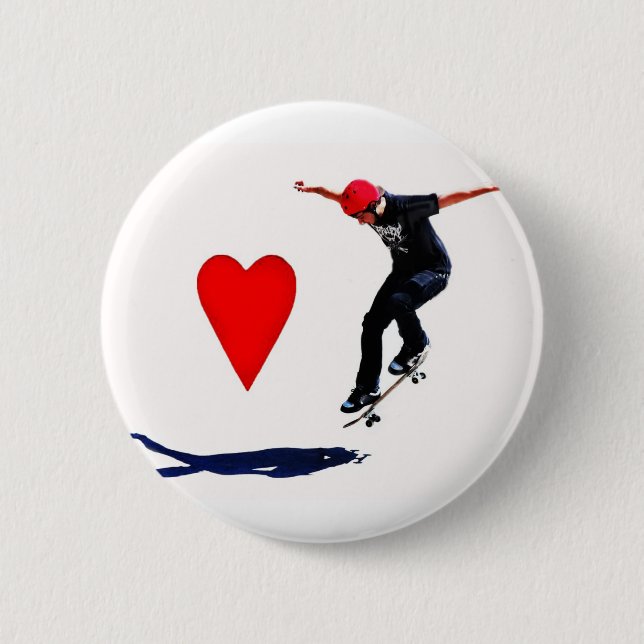 Skateboarder Button (Vorderseite)