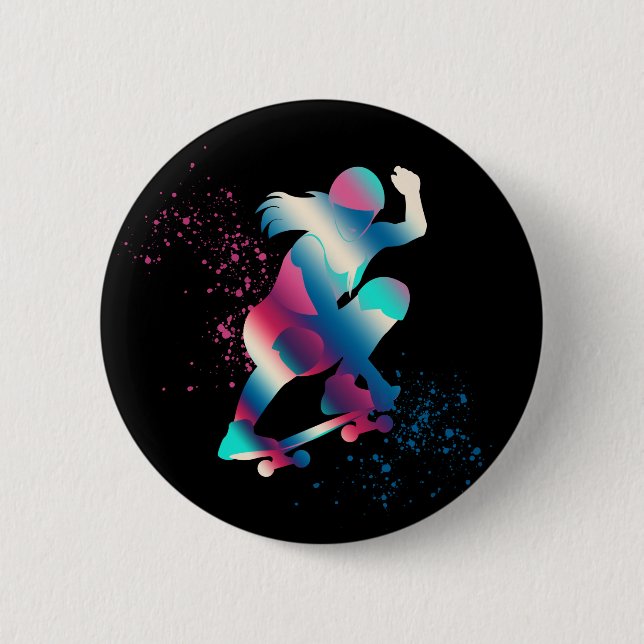 Skateboarder Button (Vorderseite)