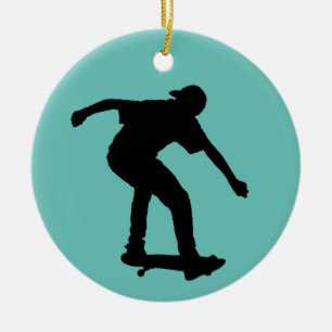 SKATEBOARDER CHRISTMAS ORNANATION KERAMIK ORNAMENT
