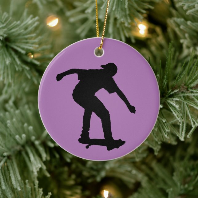 SKATEBOARDER CHRISTMAS ORNANATION KERAMIK ORNAMENT (Baum)