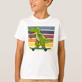 Skateboarder Dinosaur T-Rex T-Shirt