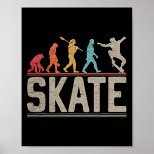 Skateboarder-Evolution Skater Skateboard Und Skate Poster