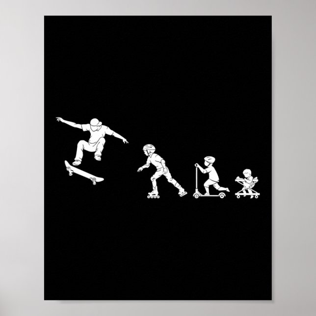 Skateboarder-Evolutionsgeschenk  Poster (Vorne)