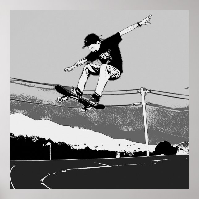 Skateboarder GetAir - Skateboarder-Design Poster (Vorne)