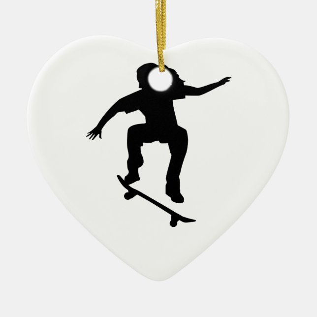 Skateboarder Keramikornament (Vorne)