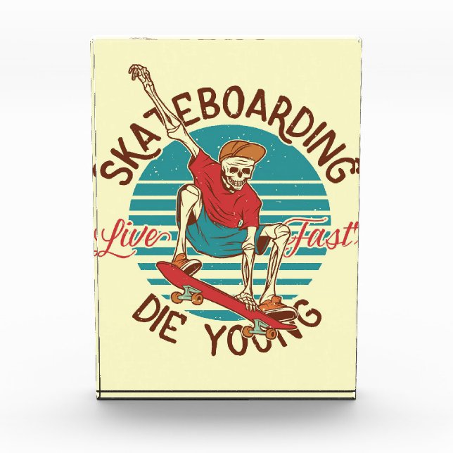 Skateboarder Live-Skateboarden Fotoblock (Vorderseite)