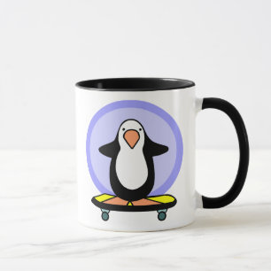 Skateboarder Pinguin Skateboard Spaß Skateboard Tasse