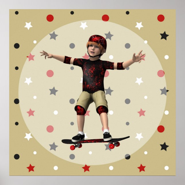 Skateboarder Poster (Vorne)