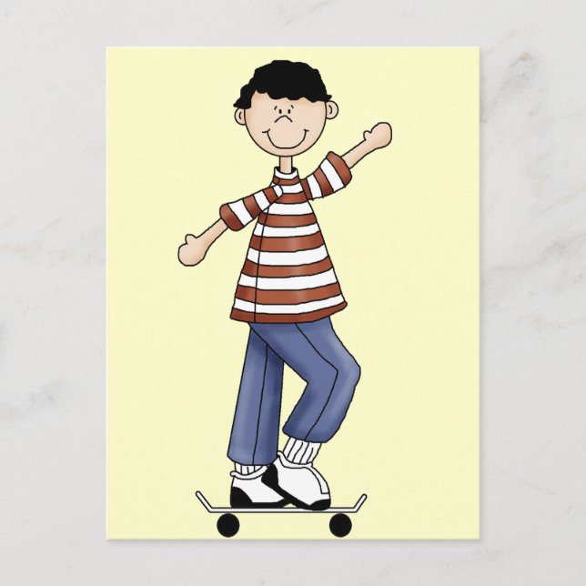 Skateboarder Postkarte (Vorderseite)