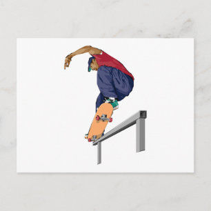 Skateboarder Postkarte