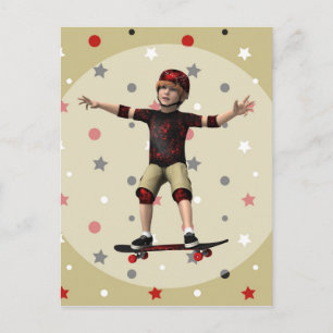 Skateboarder Postkarte