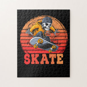 Skateboarder Retro Vintag Skateboarding Puzzle