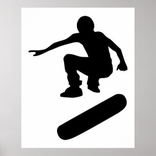 Skateboarder Silhouette Poster