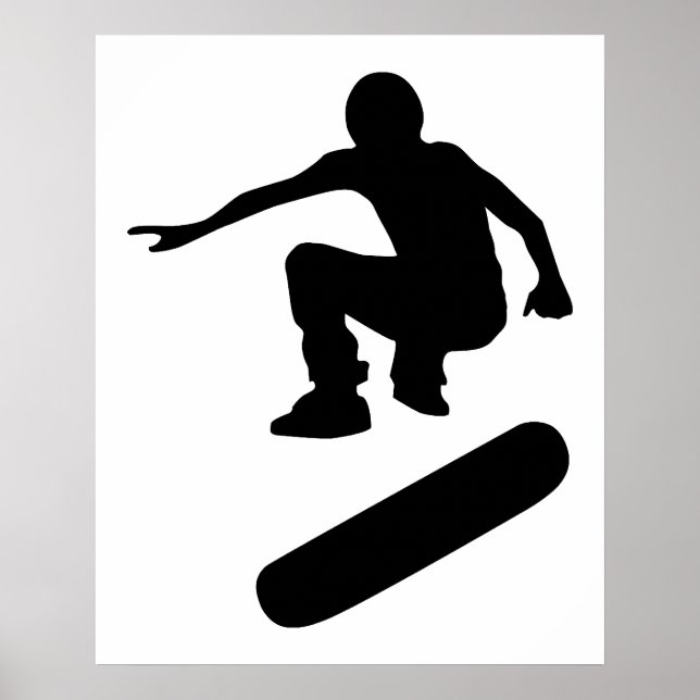 Skateboarder Silhouette Poster (Vorne)
