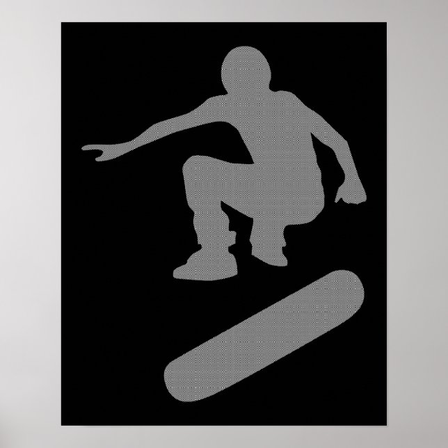 Skateboarder Silhouette Poster (Vorne)