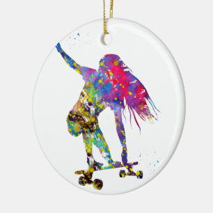 Skateboarder, Skateboard Keramik Ornament