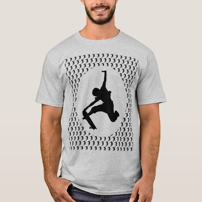 Skateboarder Skateboard Skateboard Silhouette T-Shirt (Vorderseite)
