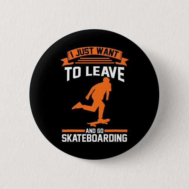 Skateboarder Skaten Skateboarding  Button (Vorderseite)