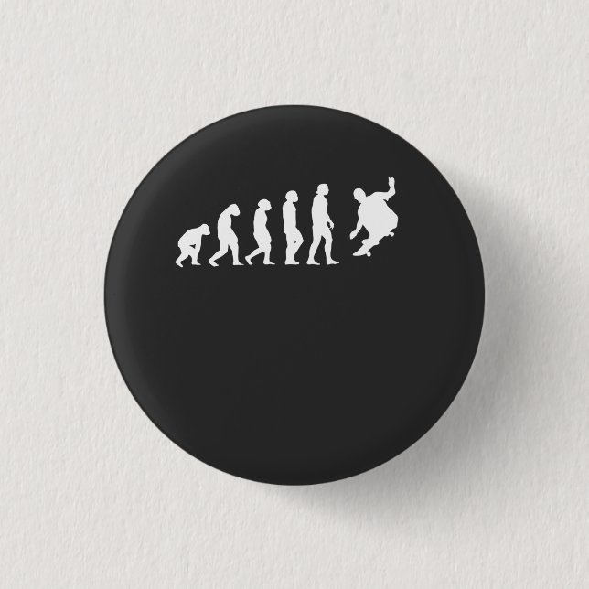 Skateboarder Skater Evolution Button (Vorderseite)