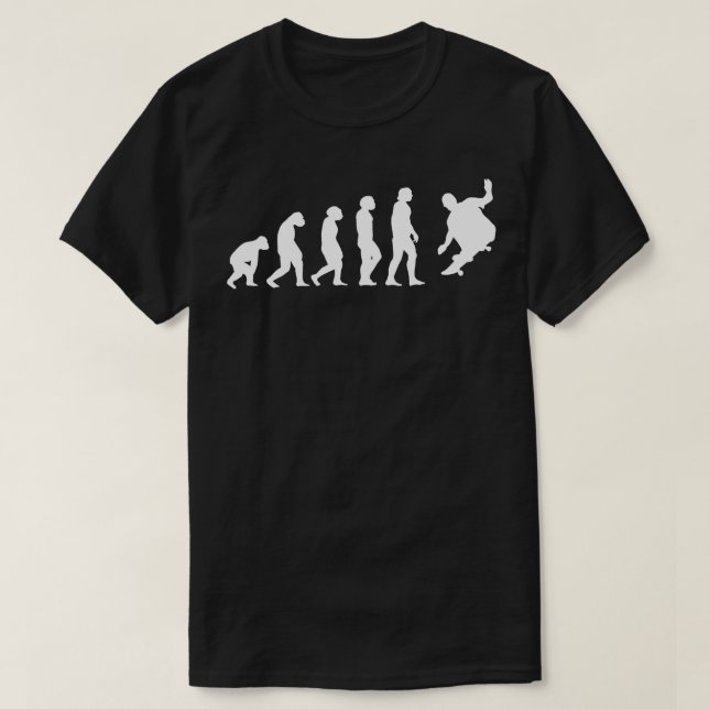 Skateboarder Skater Evolution T-Shirt (Design vorne)