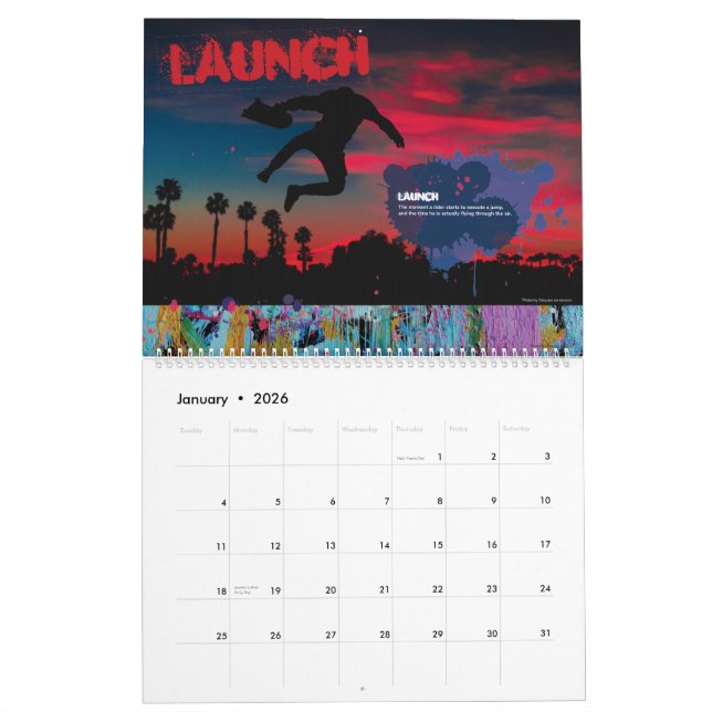 Skateboarder Slang Kalender (Jan 2026)
