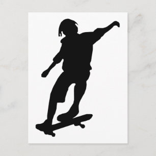 SKATEBOARDER VECTOR GRAFIK TYP ICON LOGO SPORTS  POSTKARTE