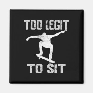 Skateboarder zu legitim, um im Halfpipe zu sitzen Magnet