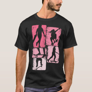 Skateboarderin Skater Mädchen Skateboard fahren T-Shirt