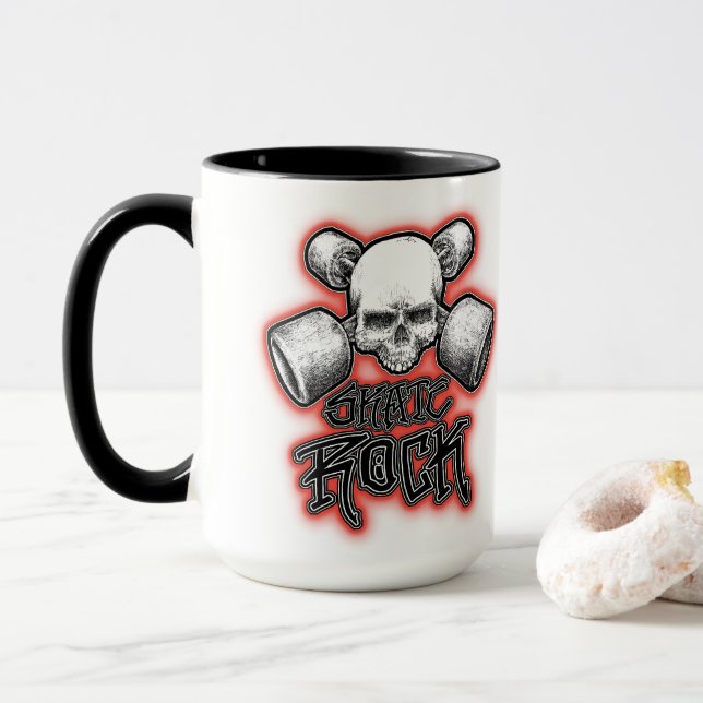SKATEBOARDERN DER OGOLD SCHULE - SKATE ROCK TASSE (Mit Donut)