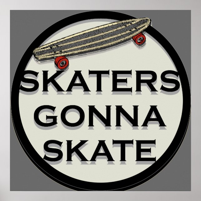 Skateboardfahren Poster (Vorne)
