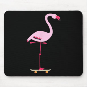 Skateboardfahren Rosa Flamingo Cool Lustig Grafik Mousepad