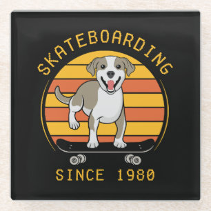 Skateboardfahren seit 1980 glasuntersetzer