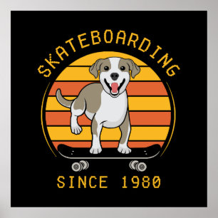 Skateboardfahren seit 1980 poster