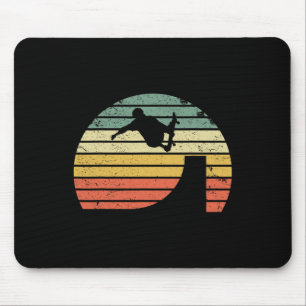 Skateboardfahren Vintage Retro Rampe Ollie Skatebo Mousepad