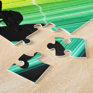 Skateboardfahrer in Criss Querblitz Puzzle