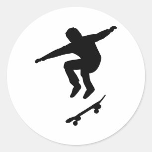 Skateboardfahrer Runder Aufkleber