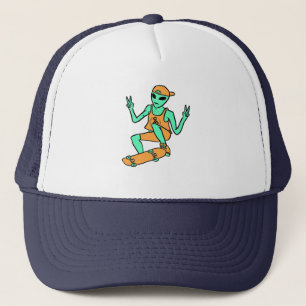 Skateboarding alien-Kappe Truckerkappe