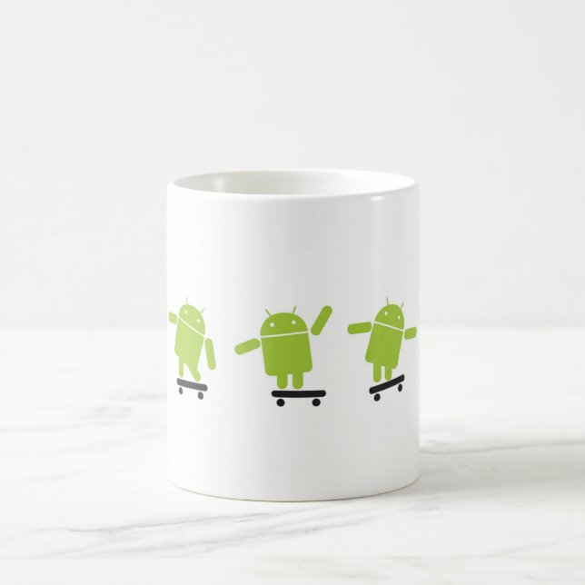 Skateboarding Android Kaffeetasse (Mittel)