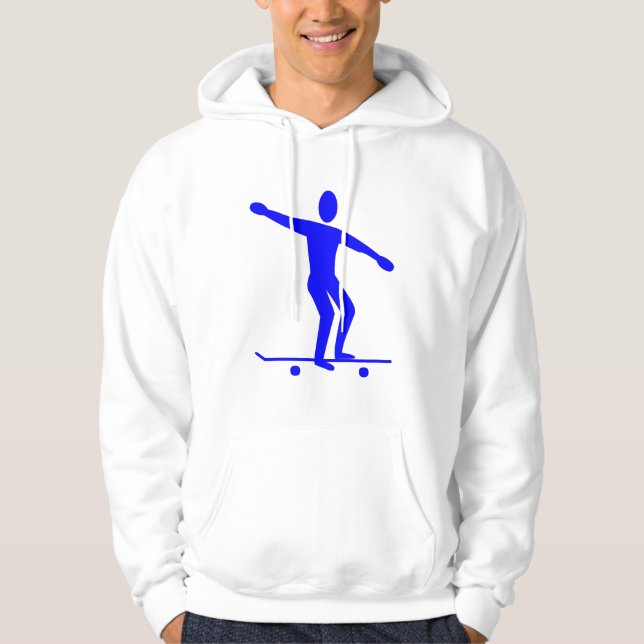 Skateboarding - Blau Hoodie (Vorderseite)