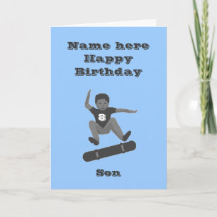 Skateboarding Boy, Son Birthday Karte hinzufügen N