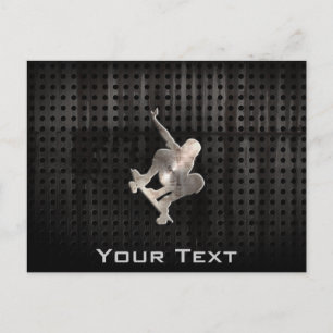 Skateboarding; Cool Black Postkarte
