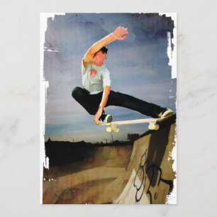 Skateboarding die Wand Einladung