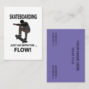 Skateboarding Einfach Mit Dem Fluss Skateboard Visitenkarte