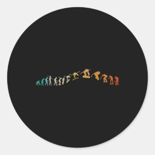 Skateboarding-Evolution - sich entwickelnder Skate Runder Aufkleber