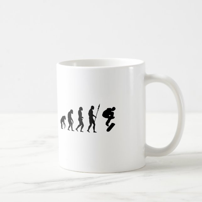 Skateboarding-Evolution Tasse (Rechts)