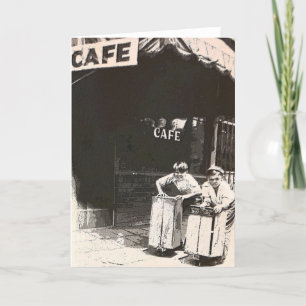 Skateboarding Friends 1931 - Box Cart Boys Feiertagskarte