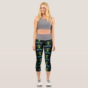 Skateboarding Frosch Lustiges Skateboard Tierliebh Capri Leggings