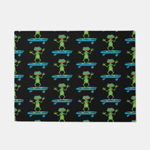 Skateboarding Frosch Lustiges Skateboard Tierliebh Fußmatte