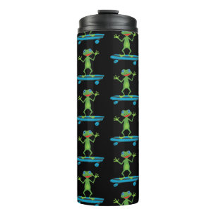 Skateboarding Frosch Lustiges Skateboard Tierliebh Thermosbecher