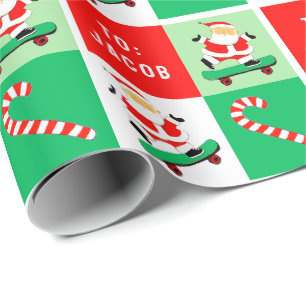 Skateboarding-Geschenk für Skater zu den Feiertage Geschenkpapier
